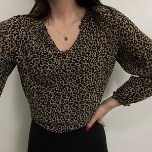 leopard old navy blouse / size small